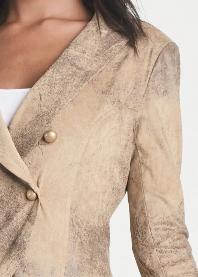 Highlow Fauxsuede Blazer Brown Multi Women VENUS Jackets