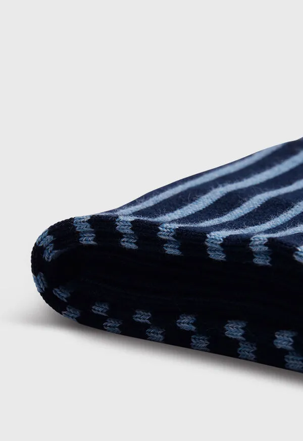 Horizontal Stripe Sock Navy Mens Socks Paulstuart Horizontal Stripe Sock Navy Mens Socks Paulstuart