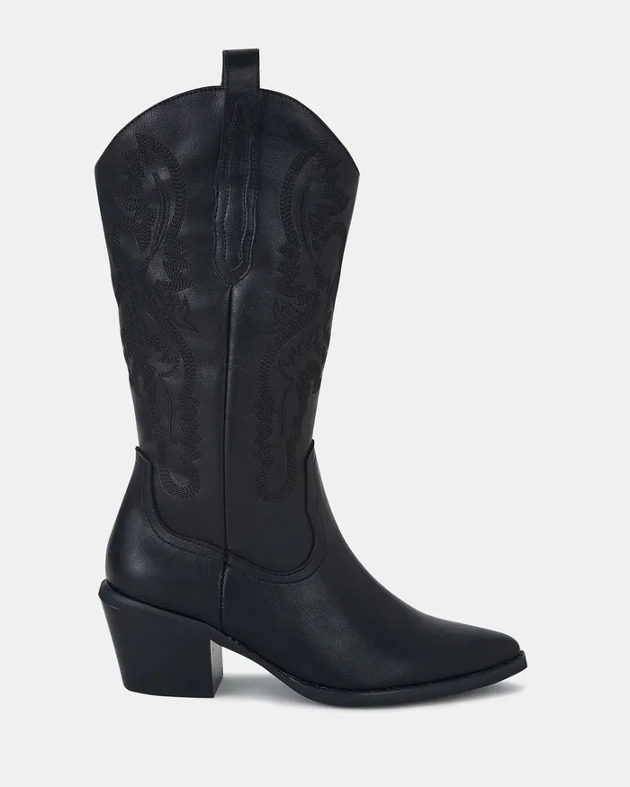 HOWDY BLACK Cowboy Boots NOVO Shoes Women