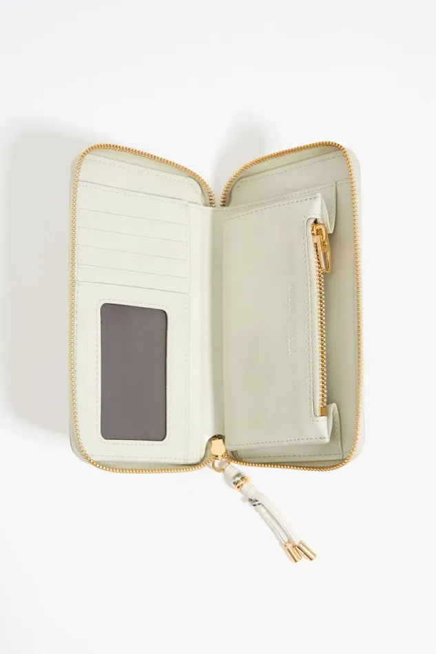 Ivory Leather Horizontal Wallet Ivory Women Bimba Y Lola Billfolds Ivory Leather Horizontal Wallet Ivory Women Bimba Y Lola Billfolds