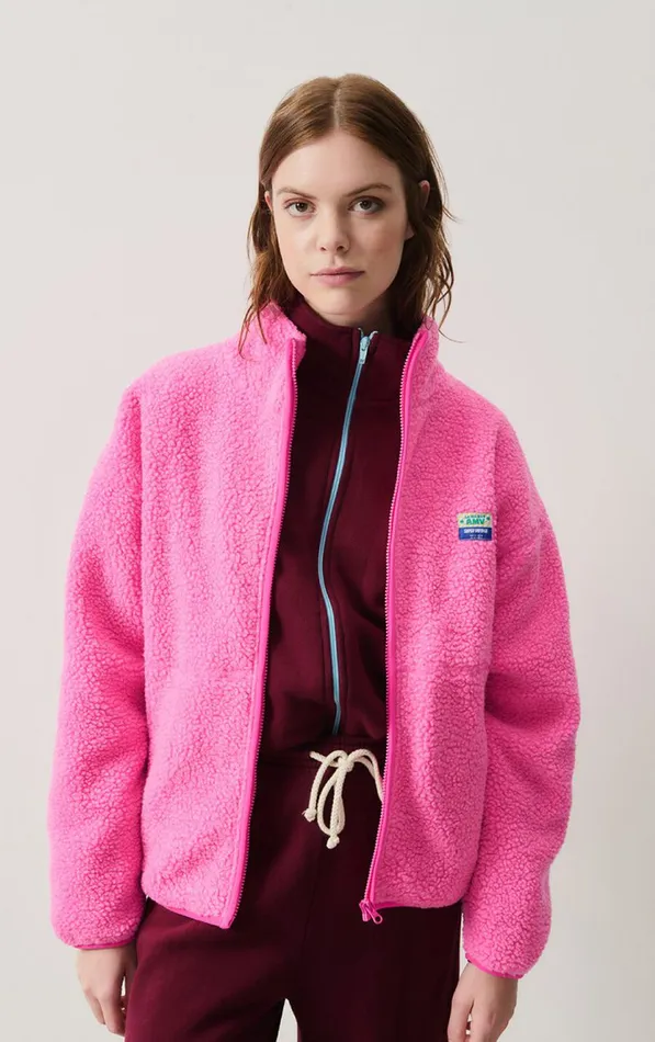 Jacket Hoktown Acid Pink Melange Women American Vintage Jackets and Blazers