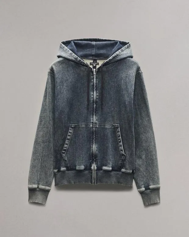 Jackets and Coats Men Rag and Bone Rbstride Denim Zip Hoodie Bradbury