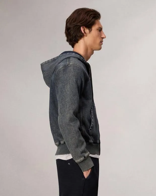 Jackets and Coats Men Rag and Bone Rbstride Denim Zip Hoodie Bradbury
