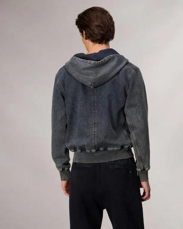 Jackets and Coats Men Rag and Bone Rbstride Denim Zip Hoodie Bradbury