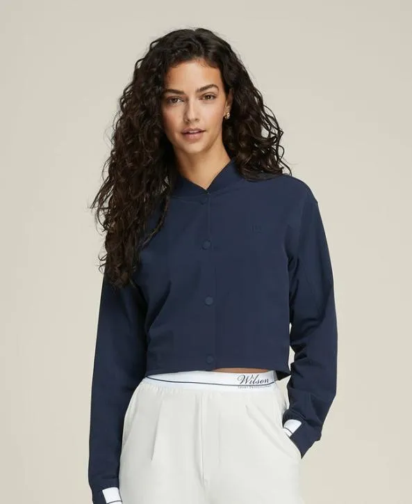 Jackets and Vests Women Wilson Wynne Cropped Jacket Classic Navy