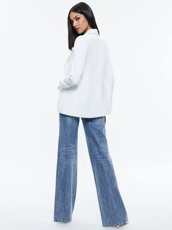 Jackets Coats Women Alice Olivia Blake Fitted Blazer Off White