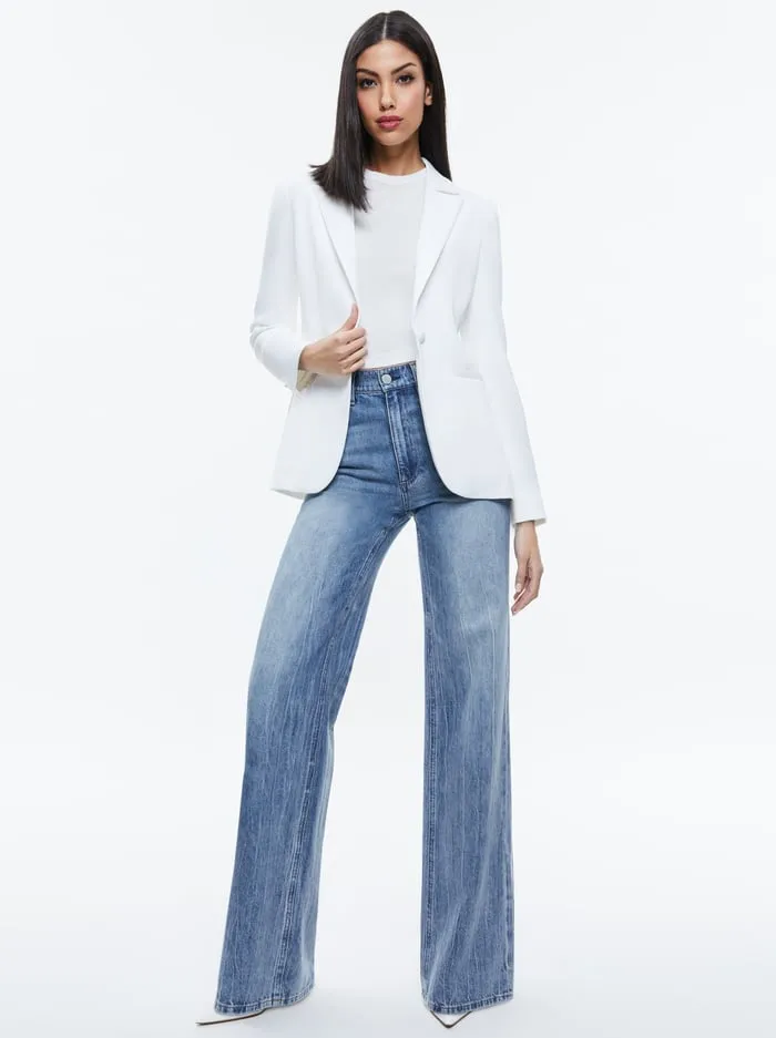 Jackets Coats Women Alice Olivia Blake Fitted Blazer Off White