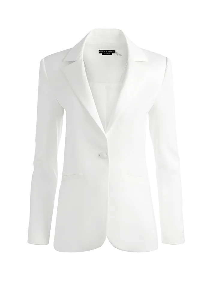 Jackets Coats Women Alice Olivia Blake Fitted Blazer Off White