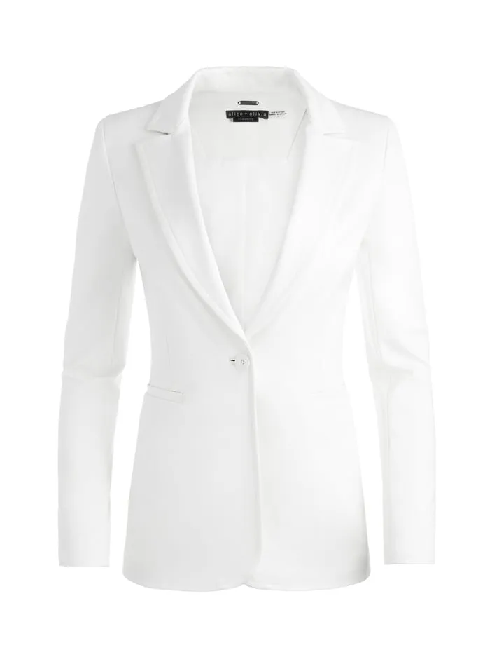 Jackets Coats Women Alice Olivia Breann Fitted Blazer Off White