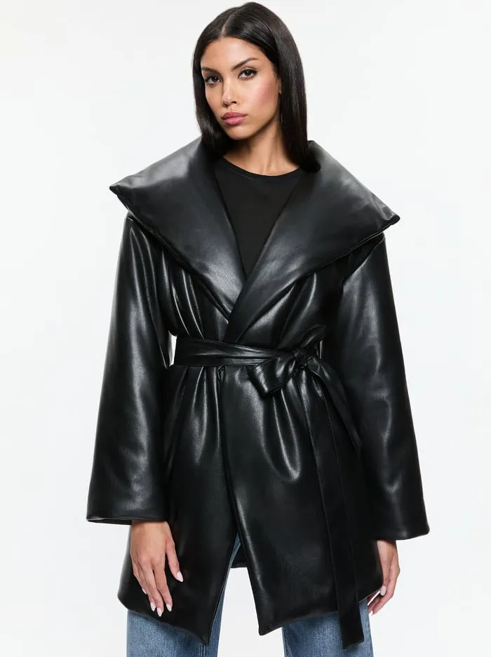 Jackets Coats Women Alice Olivia Ima Vegan Puffer Black