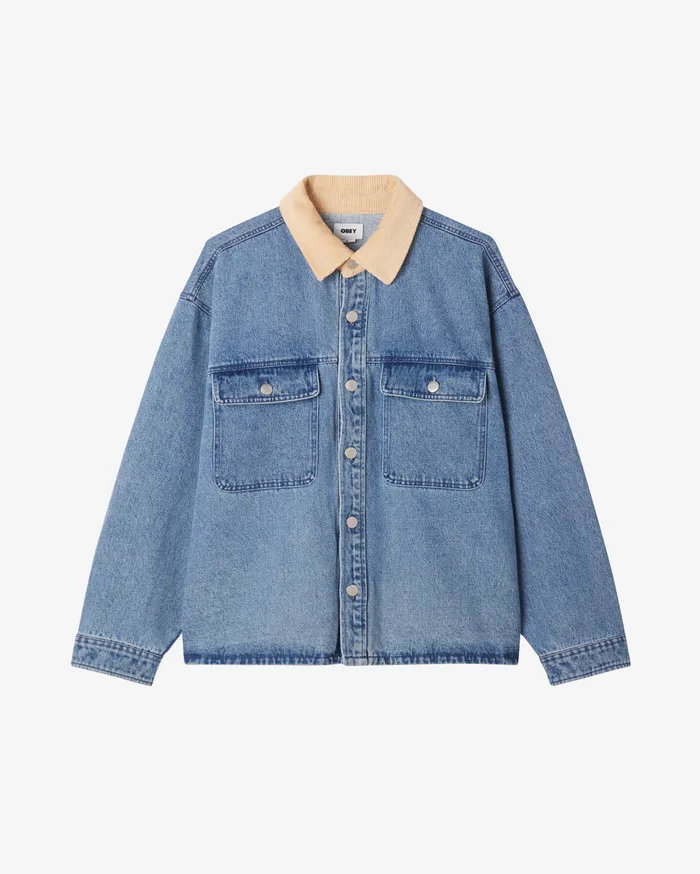 JACKETS Men IDRIS SHIRT JACKET Light Indigo Multi OBEY Clothing