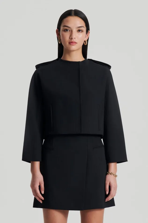 Jackets Women Scanlan Theodore CADY COCOON SLEEVE JACKET Black