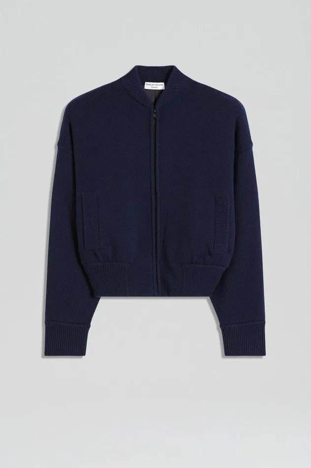 Jackets Women Scanlan Theodore CASHMERE BOMBER Navy X Jackets Women Scanlan Theodore CASHMERE BOMBER Navy X