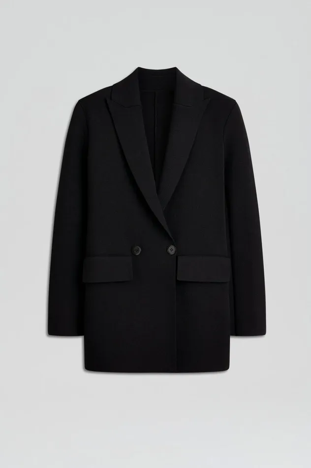 Jackets Women Scanlan Theodore CREPE KNIT TAILORED BLAZER Black Jackets Women Scanlan Theodore CREPE KNIT TAILORED BLAZER Black