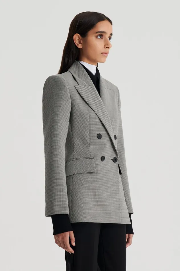Jackets Women Scanlan Theodore TAILORED HOUNDSTOOTH JACKET Black Jackets Women Scanlan Theodore TAILORED HOUNDSTOOTH JACKET Black