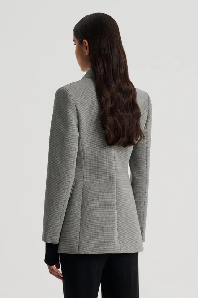 Jackets Women Scanlan Theodore TAILORED HOUNDSTOOTH JACKET Black Jackets Women Scanlan Theodore TAILORED HOUNDSTOOTH JACKET Black