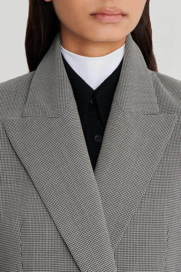 Jackets Women Scanlan Theodore TAILORED HOUNDSTOOTH JACKET Black Jackets Women Scanlan Theodore TAILORED HOUNDSTOOTH JACKET Black