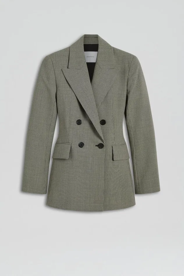 Jackets Women Scanlan Theodore TAILORED HOUNDSTOOTH JACKET Black Jackets Women Scanlan Theodore TAILORED HOUNDSTOOTH JACKET Black