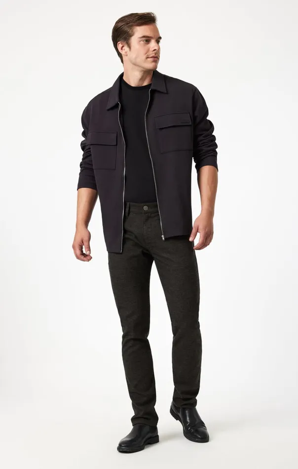 Jake Slim Leg In Brown Herringbone Men Mavi Jeans Pants