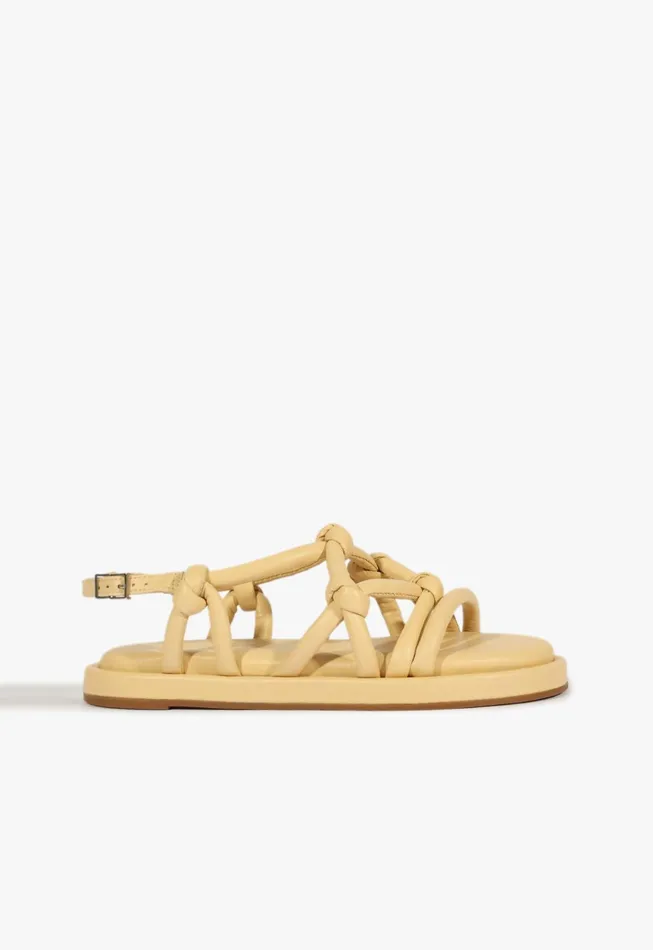 Janet Sandal Beige Women Schutz Shoes Flats