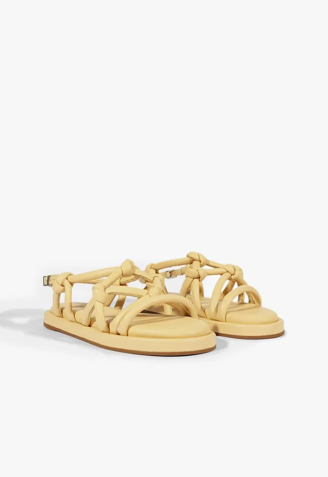 Janet Sandal Beige Women Schutz Shoes Flats