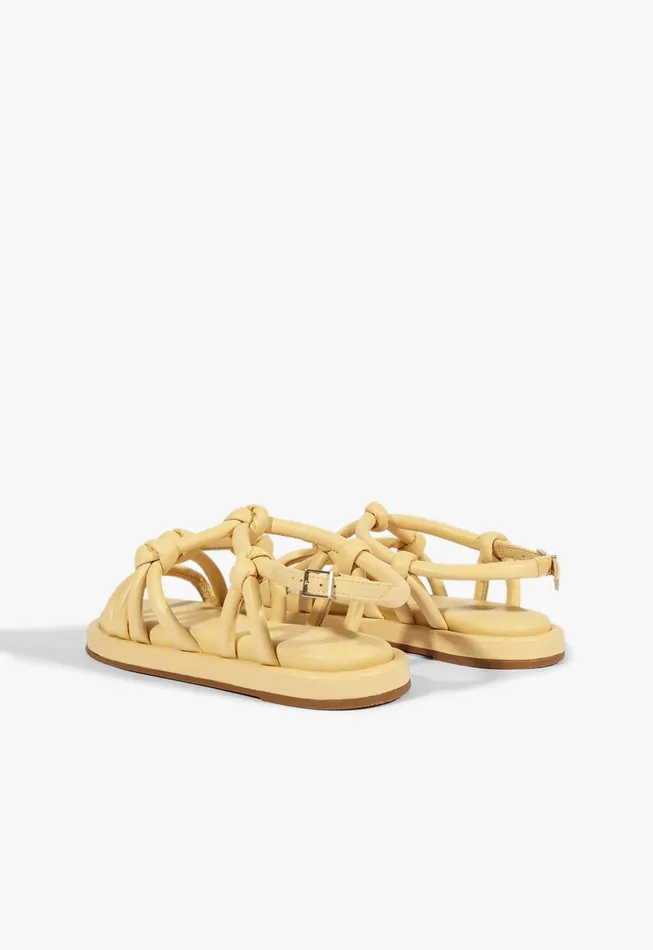 Janet Sandal Beige Women Schutz Shoes Flats