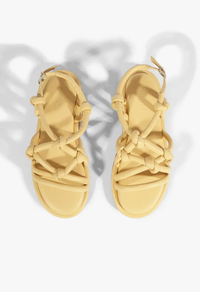 Janet Sandal Beige Women Schutz Shoes Flats