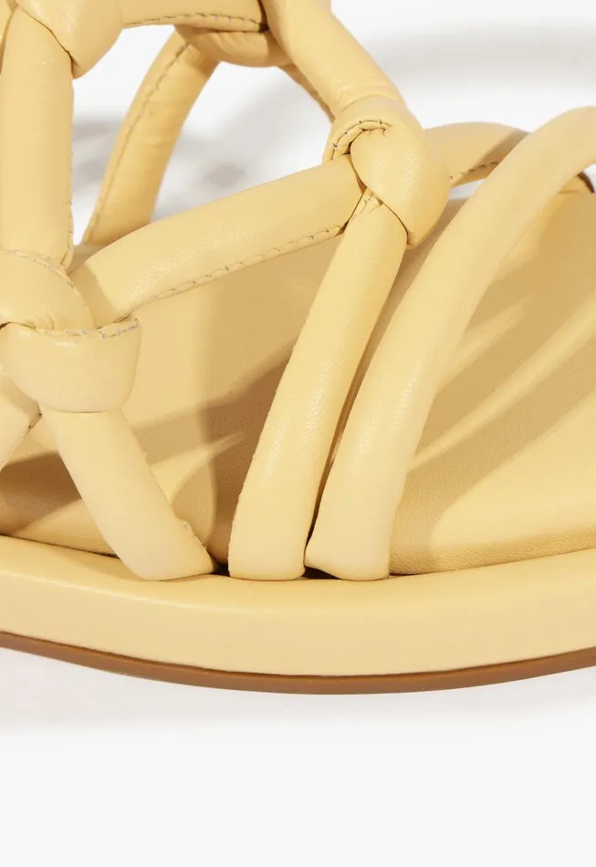 Janet Sandal Beige Women Schutz Shoes Flats