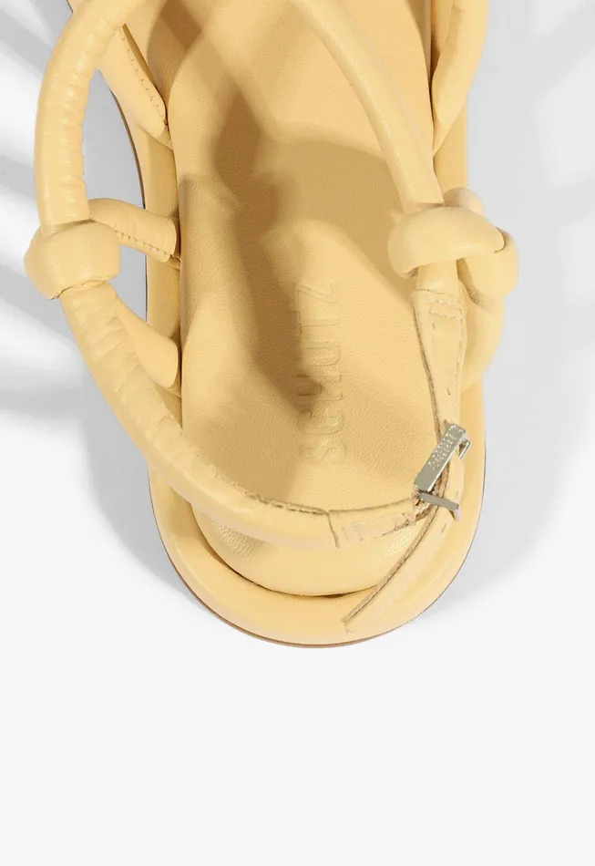 Janet Sandal Beige Women Schutz Shoes Flats