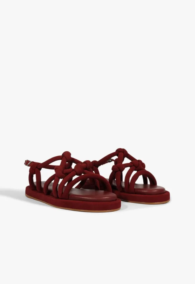 Janet Sandal Red Women Schutz Shoes Flats