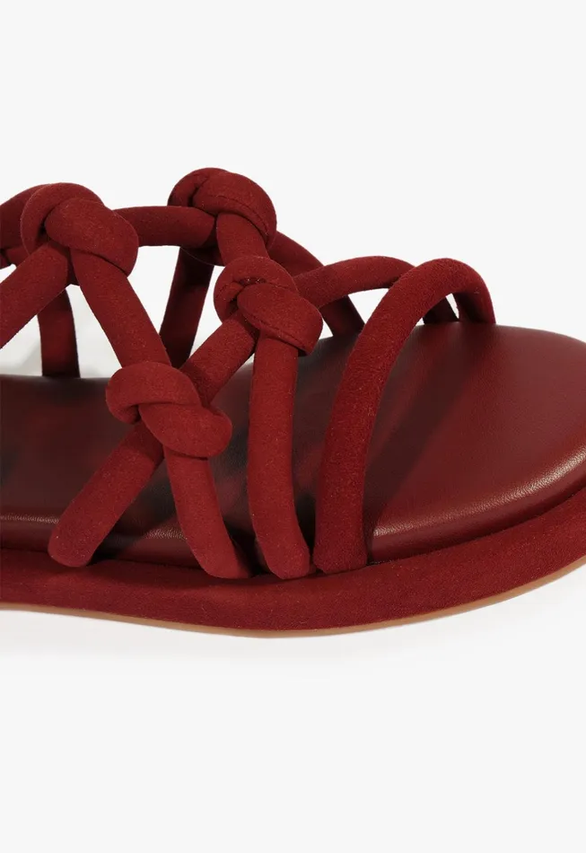 Janet Sandal Red Women Schutz Shoes Flats