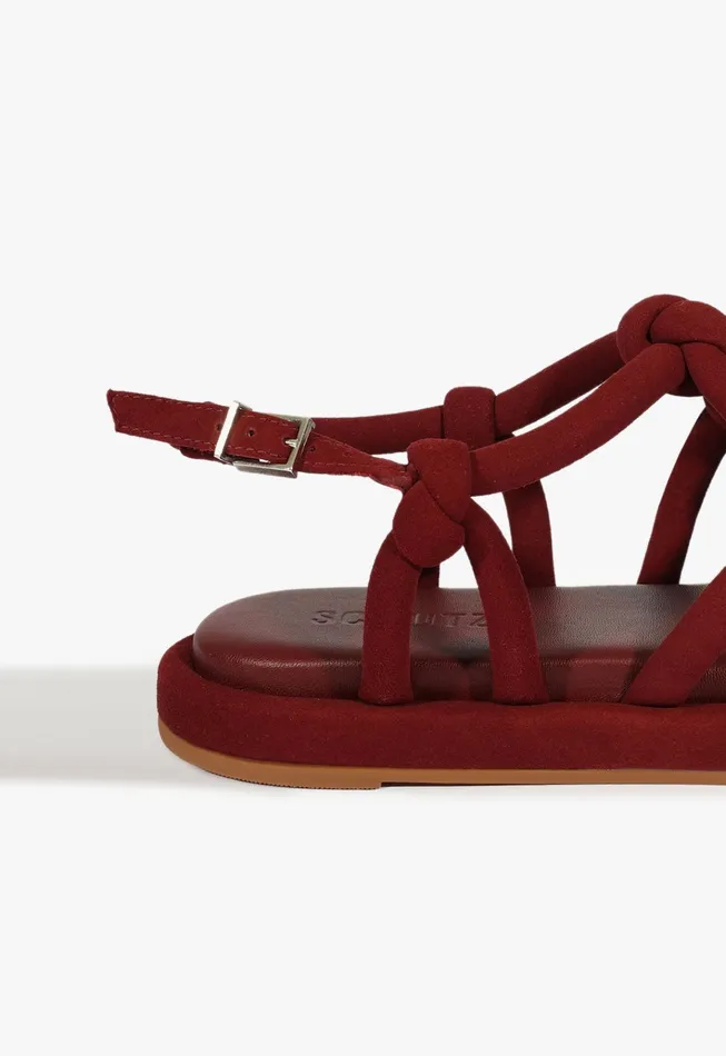 Janet Sandal Red Women Schutz Shoes Flats