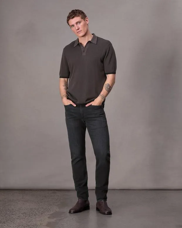 Jeans Men Rag and Bone Fit 2 Slim Fit Jean Rbstride Denim Washed Black