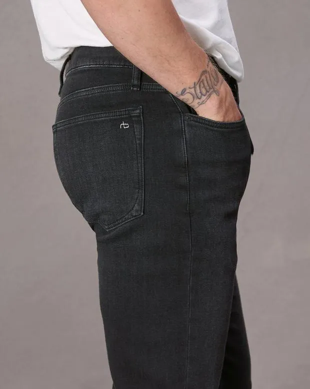 Jeans Men Rag and Bone Fit 2 Slim Fit Jean Rbstride Denim Washed Black