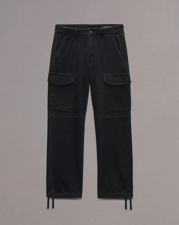 Jeans Men Rag and Bone Fit 4 Straight Fit Cargo Jean Lightweight Rigid Denim Black