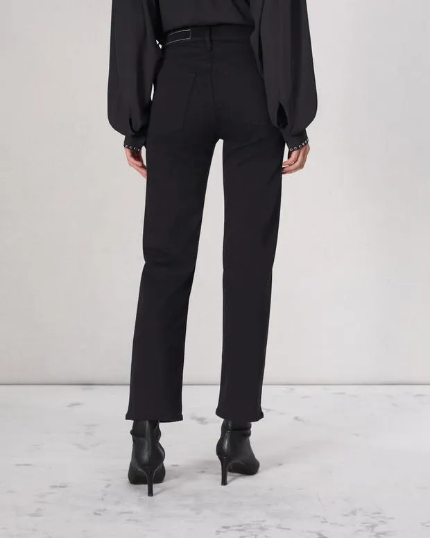 Jeans Women Rag and Bone Flexi Harlow Straight Jean Flexi Smooth and Sculpt Denim Black