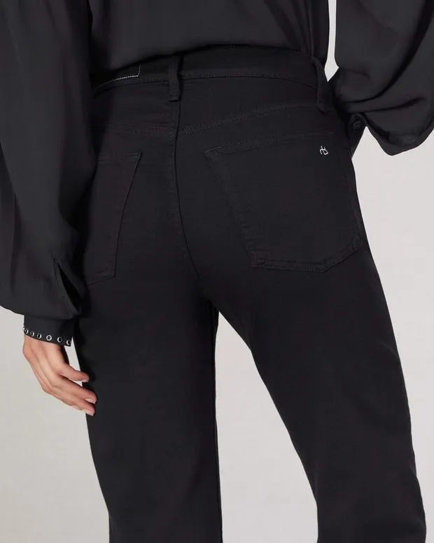 Jeans Women Rag and Bone Flexi Harlow Straight Jean Flexi Smooth and Sculpt Denim Black