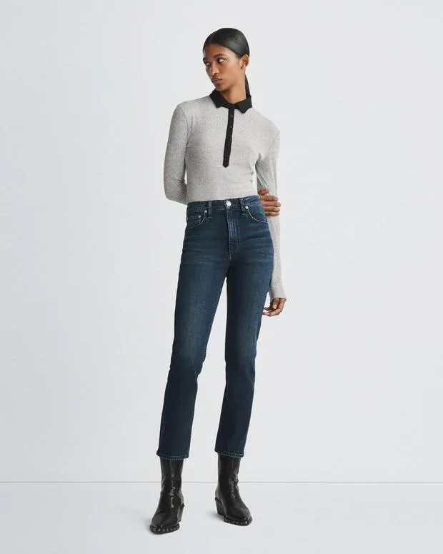 Jeans Women Rag and Bone Wren Ankle Slim Jean Vintage Stretch Denim Ella