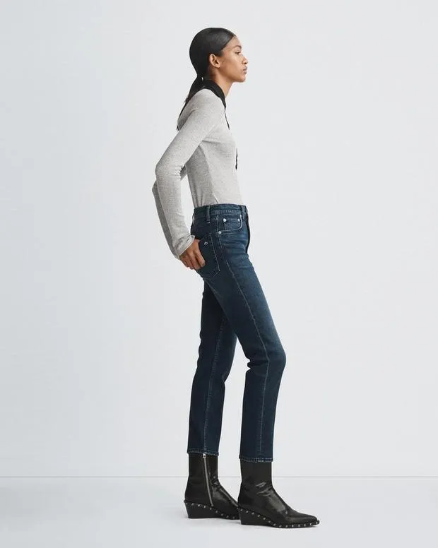 Jeans Women Rag and Bone Wren Ankle Slim Jean Vintage Stretch Denim Ella