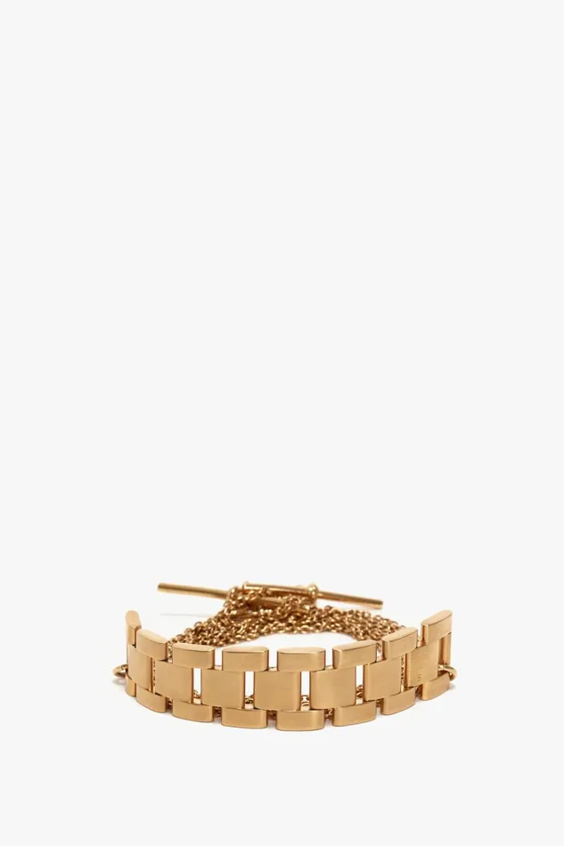 Jewellery Women Victoria Beckham Exclusive Chain Wrap Necklace In Brushed Gold