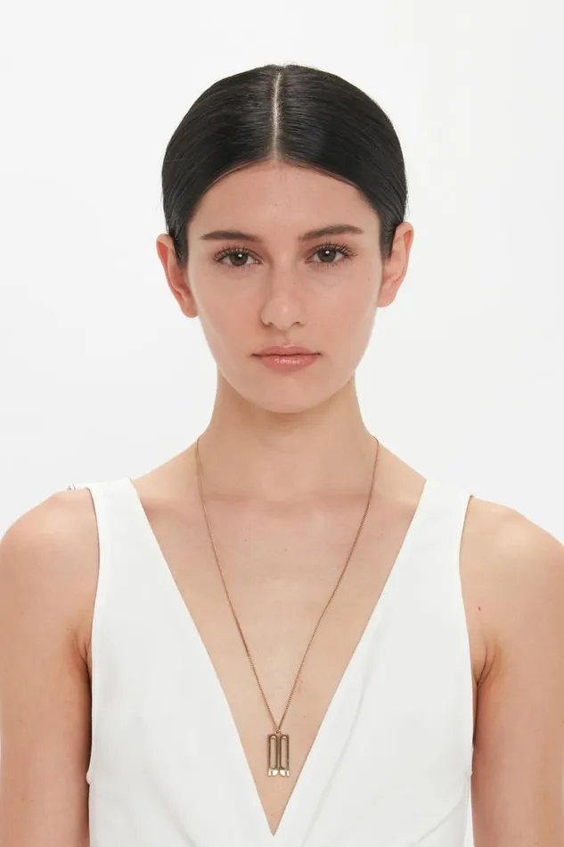Jewellery Women Victoria Beckham Exclusive Frame Necklace In Gold Jewellery Women Victoria Beckham Exclusive Frame Necklace In Gold