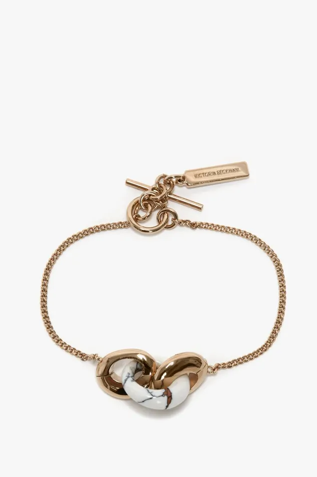 Jewellery Women Victoria Beckham Exclusive Resin Charm Bracelet In Light GoldWhite