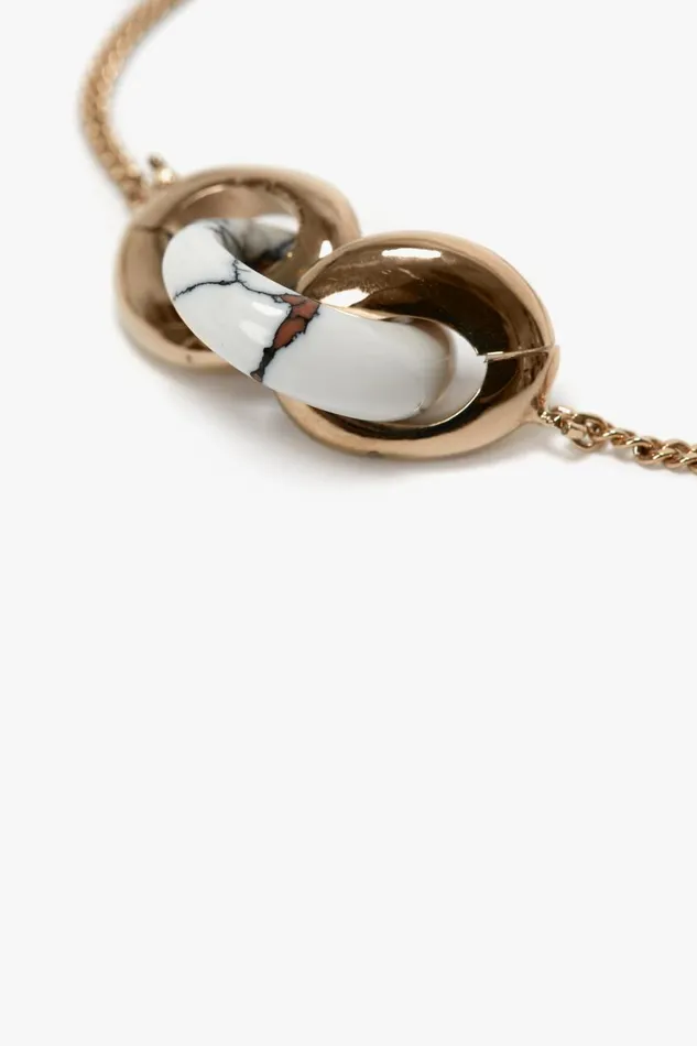 Jewellery Women Victoria Beckham Exclusive Resin Charm Bracelet In Light GoldWhite Jewellery Women Victoria Beckham Exclusive Resin Charm Bracelet In Light GoldWhite
