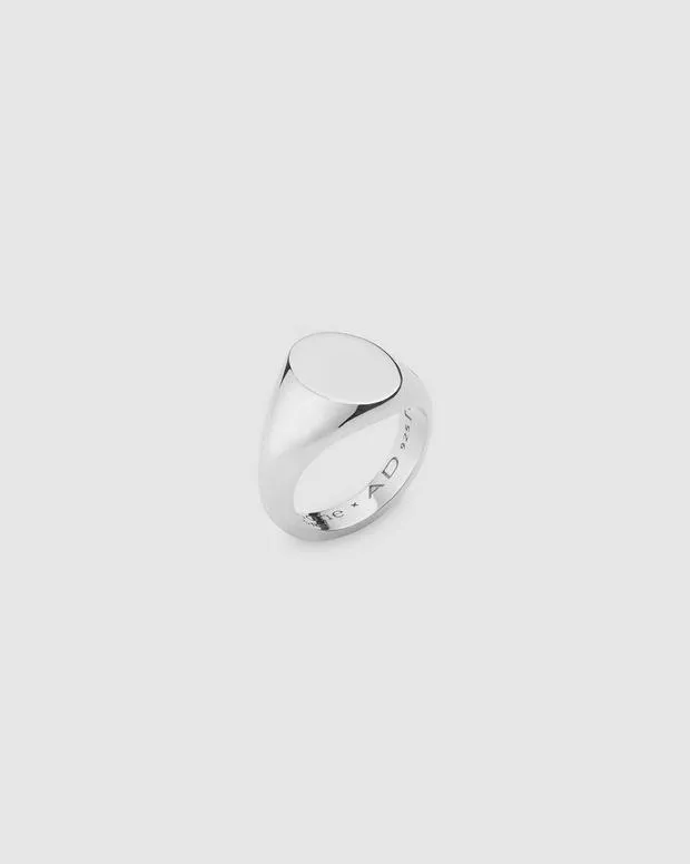 Jewelry WomenMen Rag and Bone The Oval Signet Ring Sterling Silver