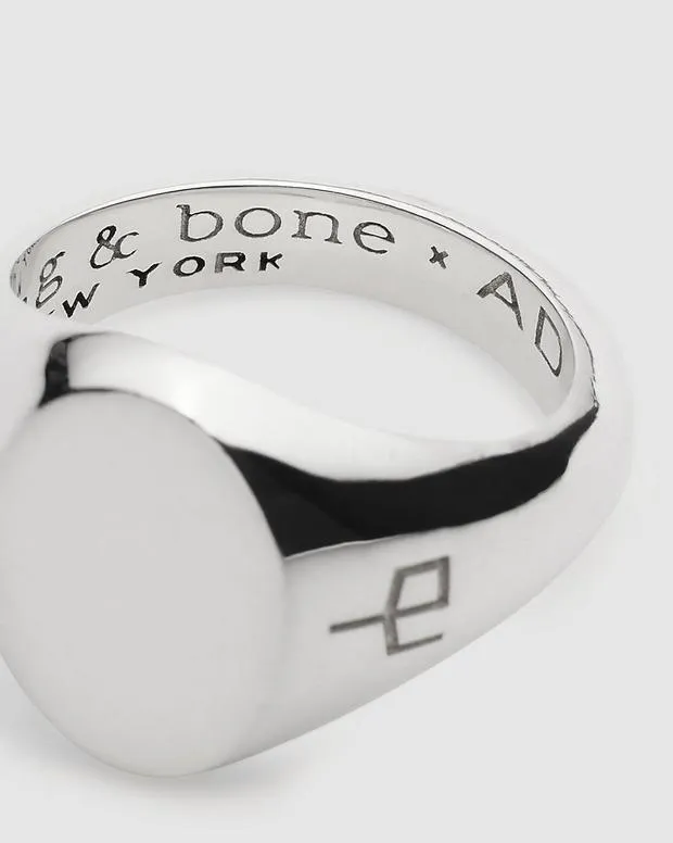 Jewelry WomenMen Rag and Bone The Oval Signet Ring Sterling Silver