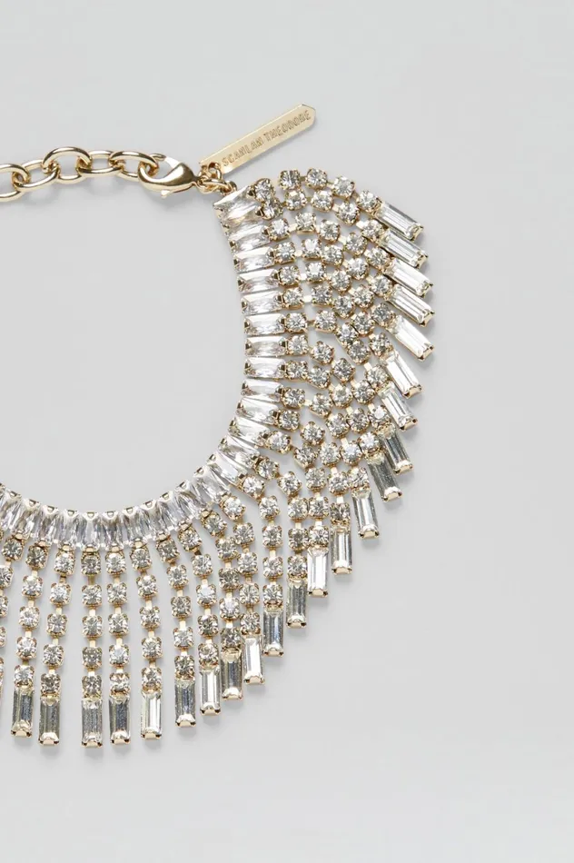 Jewelry Women Scanlan Theodore DIAMANTE DECO FRINGE BRACELET Lightgoldcrystal Jewelry Women Scanlan Theodore DIAMANTE DECO FRINGE BRACELET Lightgoldcrystal