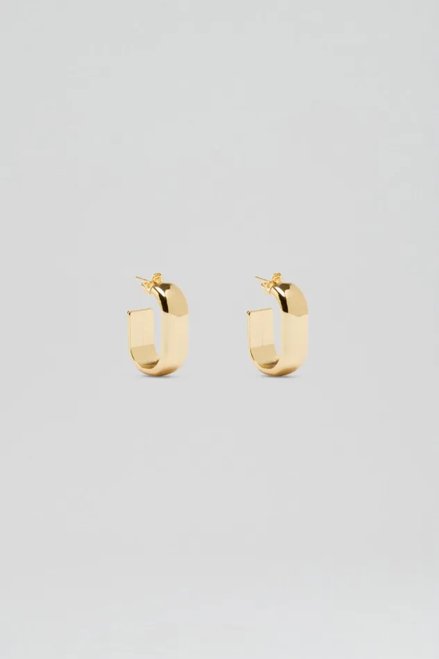 Jewelry Women Scanlan Theodore ROLO HOOP EARRINGS Lightgold Jewelry Women Scanlan Theodore ROLO HOOP EARRINGS Lightgold