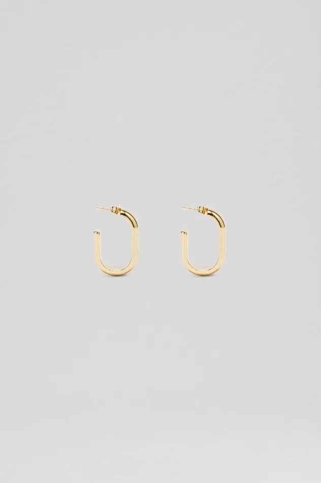 Jewelry Women Scanlan Theodore ROLO HOOP EARRINGS Lightgold Jewelry Women Scanlan Theodore ROLO HOOP EARRINGS Lightgold