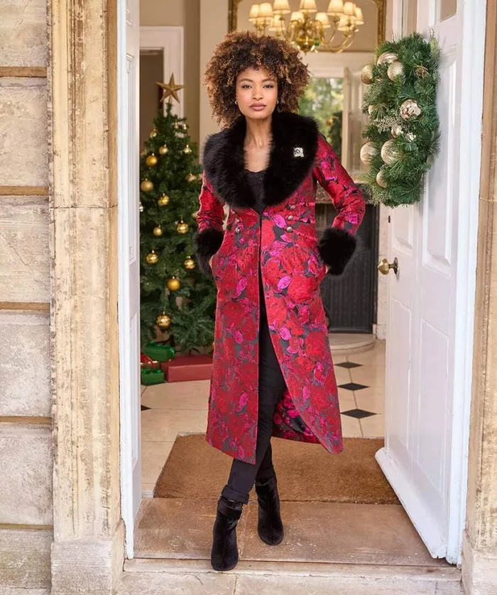 Joe Browns Coats and Jackets Women Dramatically Different Coat Red