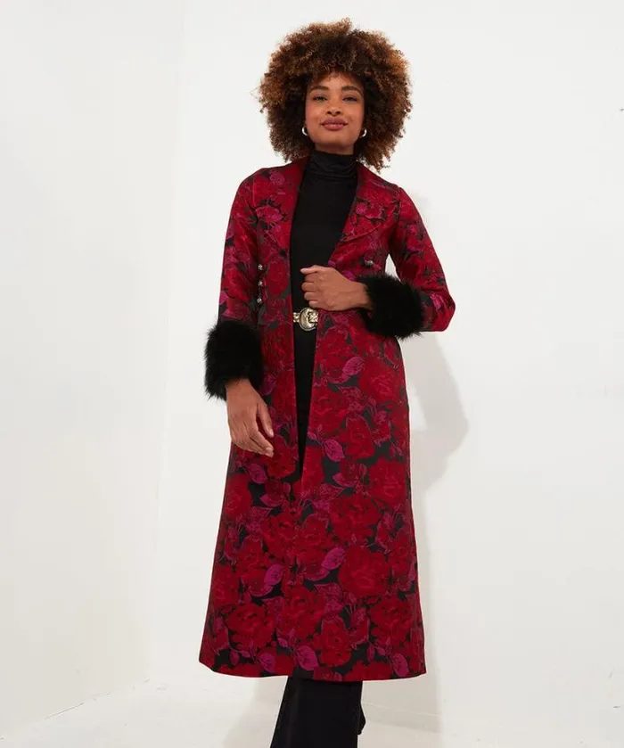 Joe Browns Coats and Jackets Women Dramatically Different Coat Red